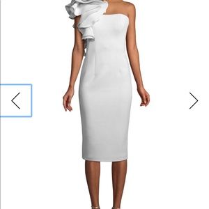 Jovani marshmallow ruffle shoulder trumpet gown 4